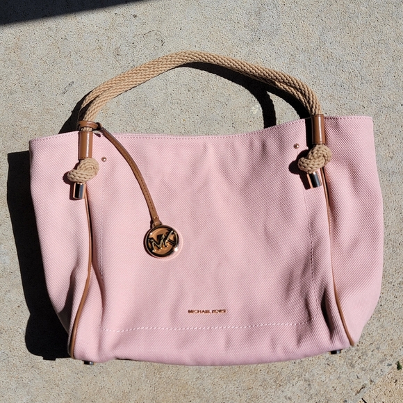 Michael Kors Isla Large Grab Bag Pink Shoulder Bag Smoky Rose Tote Bag - Picture 3 of 16